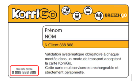 carte korrigo